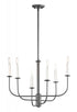 Maxim Wesley Chandelier in Black Satin Nickel Finish Model: 10326BKSN