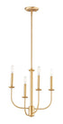 Maxim Wesley Chandelier in Satin Brass Finish Model: 10324SBR