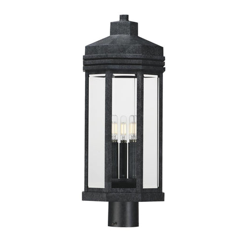 Maxim Wright Outdoor Pol Post Mount in Black Patina Finish Model: 30220CLBKP