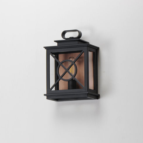 Maxim Yorktown VX Outdoor Wall Mount in Black/Aged Copper Finish Model: 40802CLACPBK