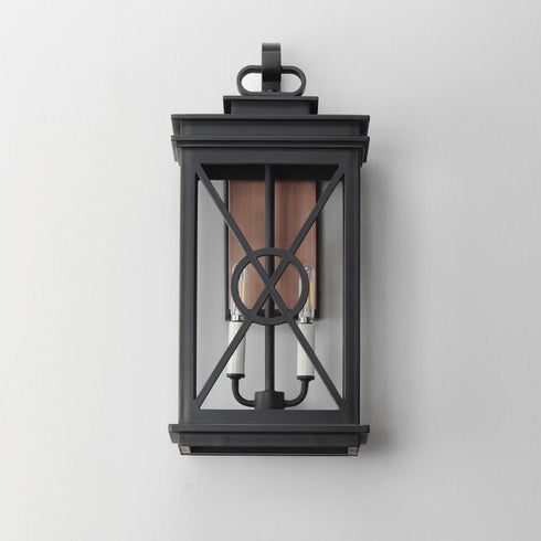 Maxim Yorktown VX Outdoor Wall Mount in Black/Aged Copper Finish Model: 40806CLACPBK