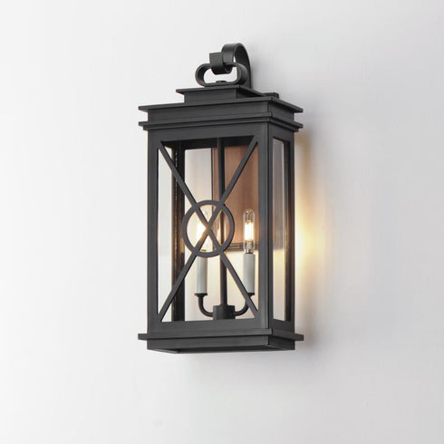 Maxim Yorktown VX Outdoor Wall Mount in Black/Aged Copper Finish Model: 40806CLACPBK
