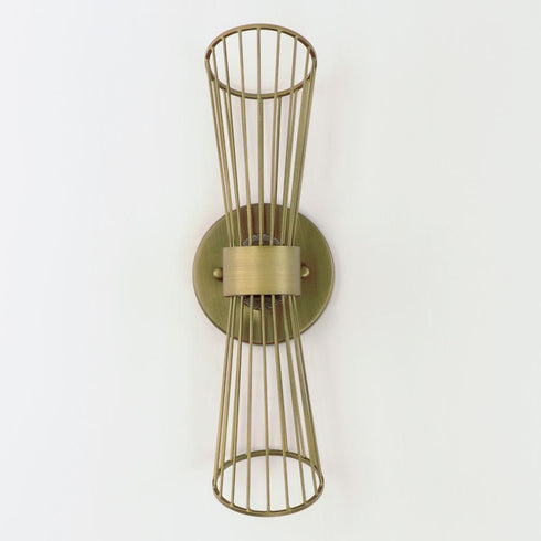 Maxim Zeta Wall Sconce in Natural Aged Brass Finish Model: 24171NAB