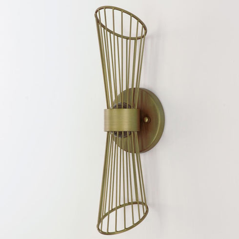 Maxim Zeta Wall Sconce in Natural Aged Brass Finish Model: 24171NAB