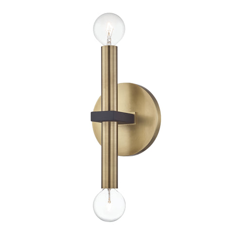 Mitzi 2 Light Wall Sconce Model: H296102-AGB/BK