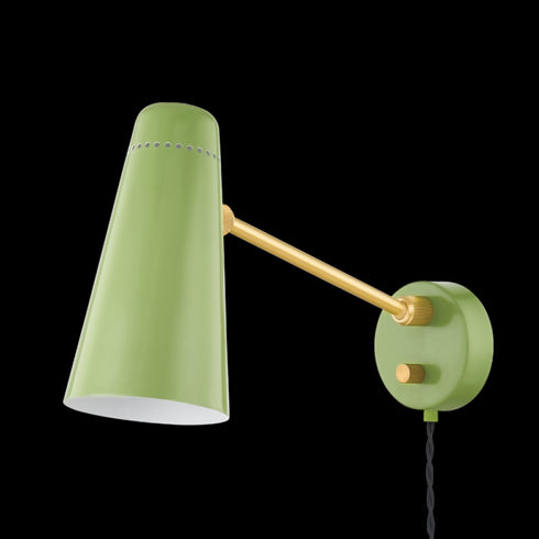Mitzi Alex 1 Light Portable Wall Sconce Model: HL598201-AGB/SGR