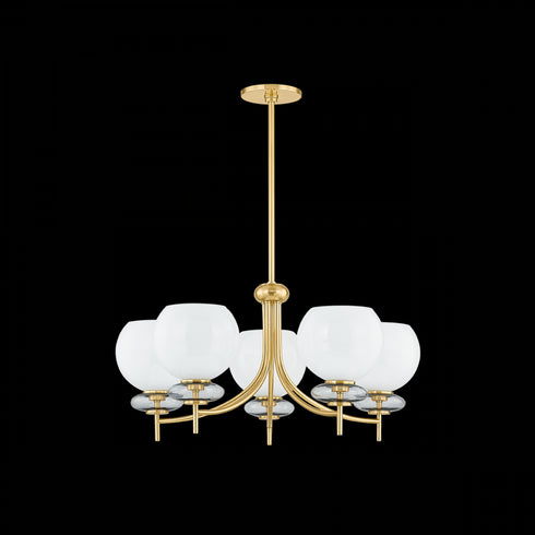 Mitzi Alexia Chandelier in Aged Brass Finish Model: H909805-AGB
