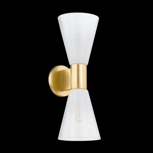 Mitzi Alma Wall Sconce in Aged Brass Finish Model: H838102-AGB