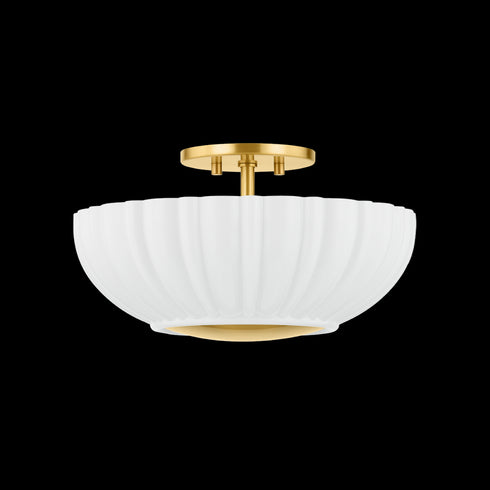 Mitzi Anne Flush Mount in Aged Brass Finish Model: H966502-AGB