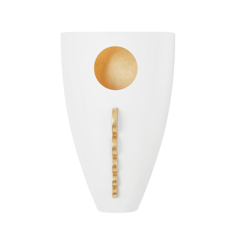 Mitzi Ari Wall Sconce in Gold Leaf / White Finish Model: H378101-GL/WH