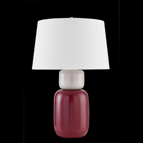 Mitzi Batya Table Lamp in Aged Brass/Ceramic Bordeaux Blush Finish Model: HL890201-AGB/CBB