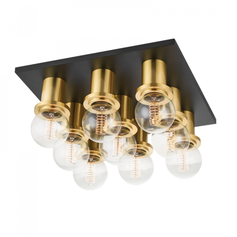 Mitzi Brandi 9 Light Flush Mount Model: H526509-AGB/SBK