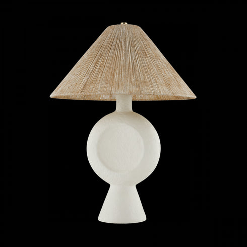 Mitzi Centella Table Lamp in Aged Brass/White Plaster Finish Model: HL967201-AGB/WP