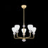 Mitzi Doreen Chandelier in Aged Brass/Soft Peignoir Finish Model: H904805-AGB/SPG