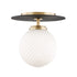 Mitzi Ellis 1 Light Small Flush Mount Model: H200501S-AGB/BK