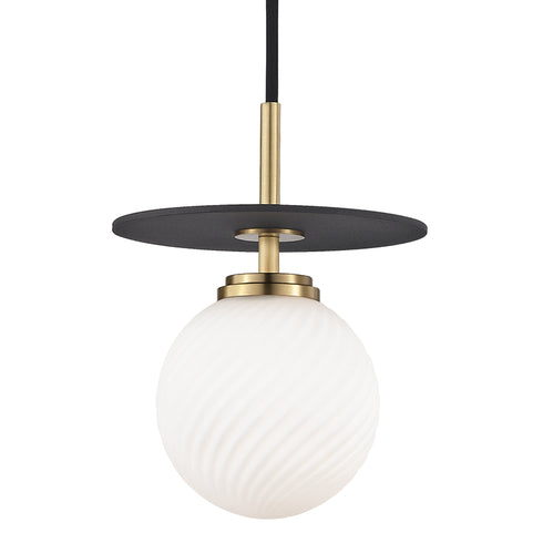 Mitzi Ellis 1 Light Small Pendant Model: H200701S-AGB/BK
