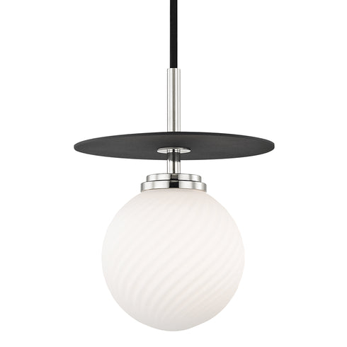 Mitzi Ellis Pendant in Polished Nickel / Black Finish Model: H200701S-PN/BK