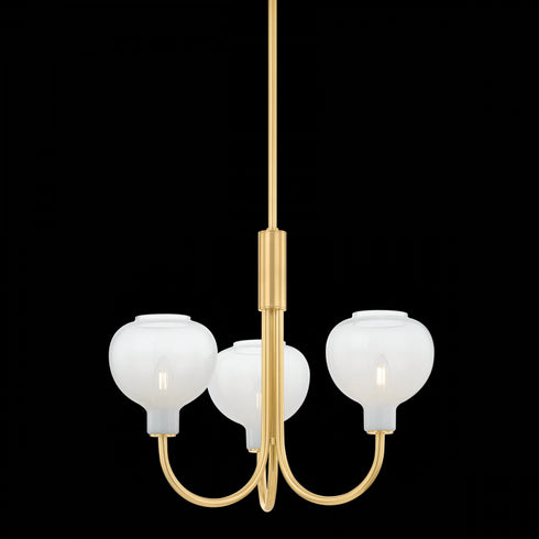 Mitzi ESTELLE Chandelier in Aged Brass Finish Model: H990803-AGB