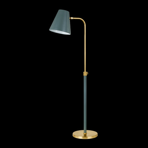 Mitzi Georgann Floor Lamp in Aged Brass/Soft Studio Green Finish Model: HL891401-AGB/SSG