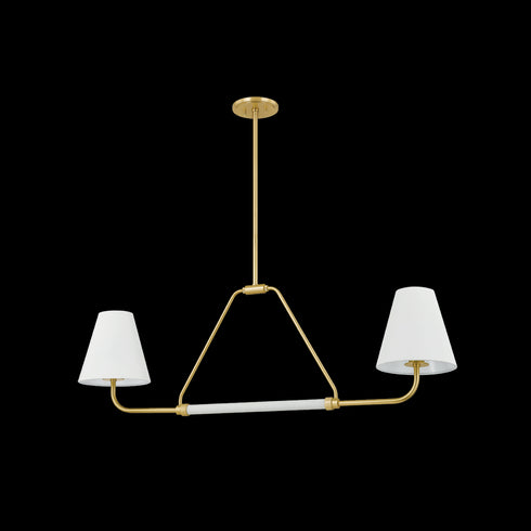 Mitzi Georgann Linear in Aged Brass/Soft White Finish Model: H891902-AGB/SWH