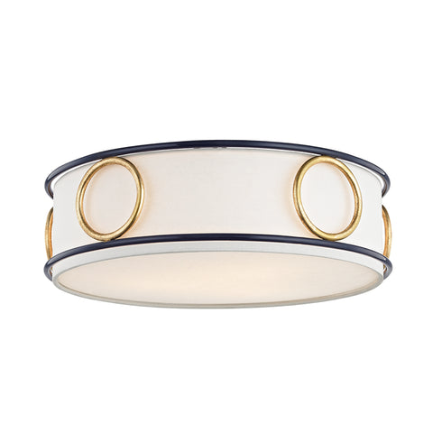 Mitzi Jade Flush Mount in Gold Leaf / Navy Finish Model: H236503-GL/NVY