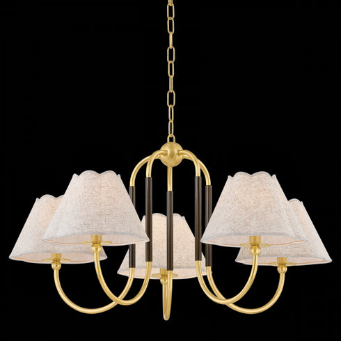 Mitzi JANIE Chandelier in Aged Brass / True Bronze Finish Model: H1043805-AGB/TRB