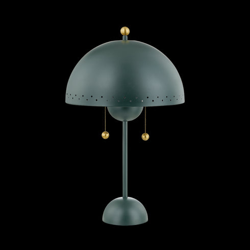 Mitzi Jojo Table Lamp in Aged Brass/Soft Studio Green Finish Model: HL885202-AGB/SSG