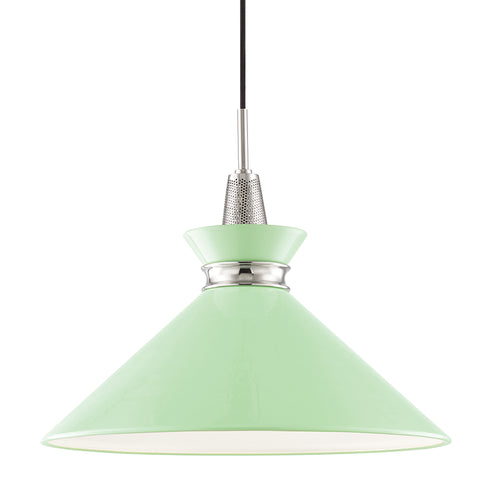 Mitzi Kiki Pendant in Polished Nickel / Mint Finish Model: H251701L-PN/MNT