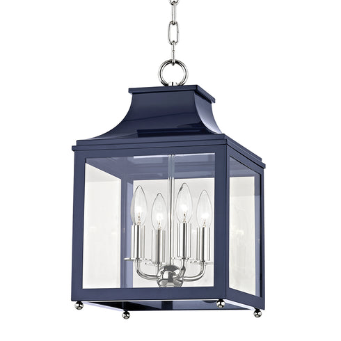 Mitzi Leigh Lantern in Aged Brass / Navy Finish Model: H259704S-AGB/NVY