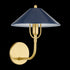 Mitzi Mariel Wall Sconce in Aged Brass/Soft Navy Finish Model: H866101-AGB/SNY