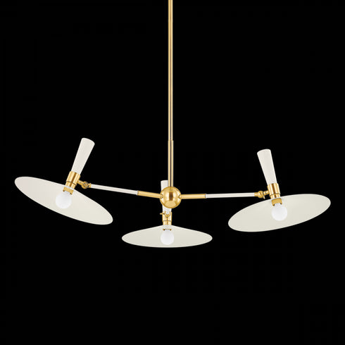 Mitzi Milena Wall Sconce in Aged Brass/Soft Cream Finish Model: HL906101-AGB/SCR