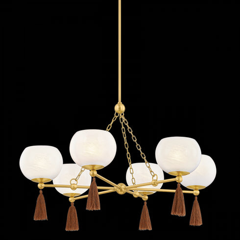 Mitzi NIYA Chandelier in Aged Brass Finish Model: H1039806-AGB
