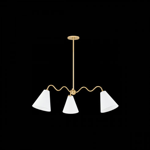Mitzi Onda Chandelier in Aged Brass Finish Model: H699803-AGB