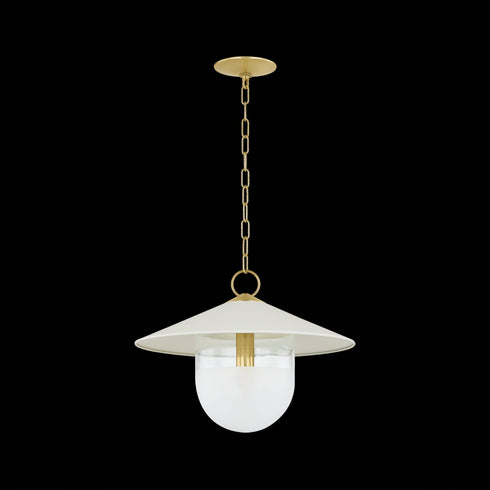 Mitzi Ressi Pendant in Aged Brass/Soft Cream Finish Model: H926701L-AGB/SCR