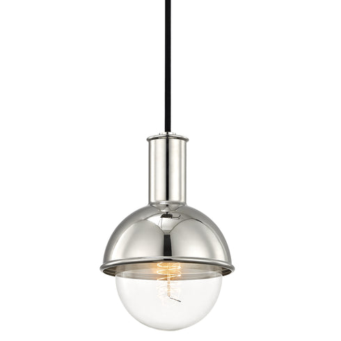 Mitzi Riley 1 Light Pendant in Polished Nickel Finish Model: H111701-PN