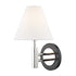Mitzi Robbie Wall Sconce in Aged Brass / Soft Off White Finish Model: H264101-AGB/WH