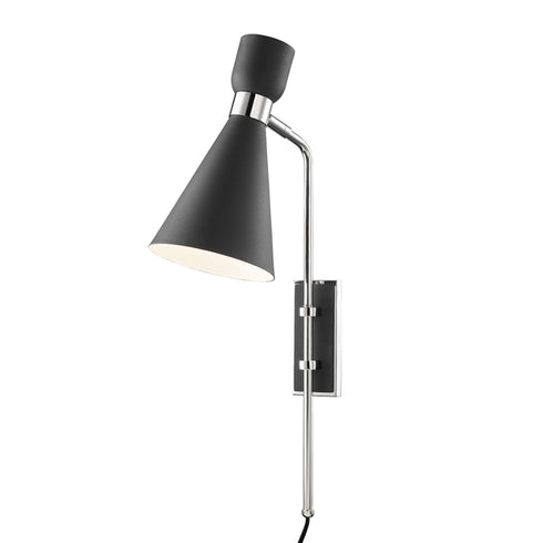 Mitzi Willa 1 Light Wall Sconce With Plug Model: HL295101-AGB/WH