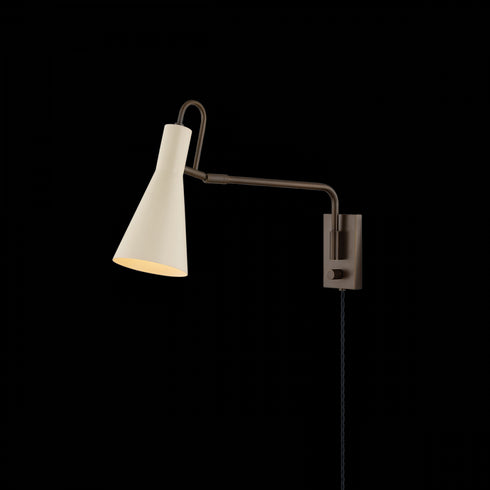 Mitzi YVETTE Wall Sconce in True Bronze / Soft Bisque Finish Model: HL1006101-TRB/SBQ