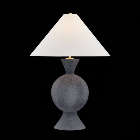 Mitzi ZADEH Table Lamp in Aged Brass / Ceramic Pale Midnight Finish Model: HL986201-AGB/CPM