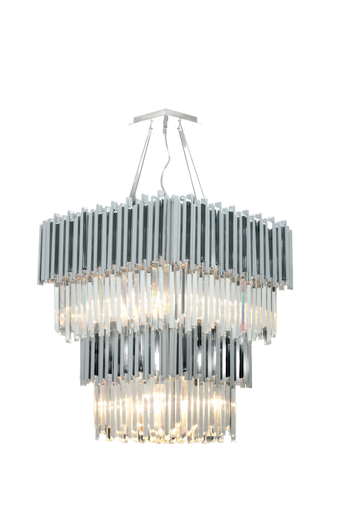 Originali di Illuminazione Jupiter Two Tier 23 Inch Square Crystal Chandelier