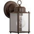Progress Flat Glass Lantern P5607 09 1 100 Watt MED WALL LANTERN in Brushed Nickel Finish Model: P5607-09