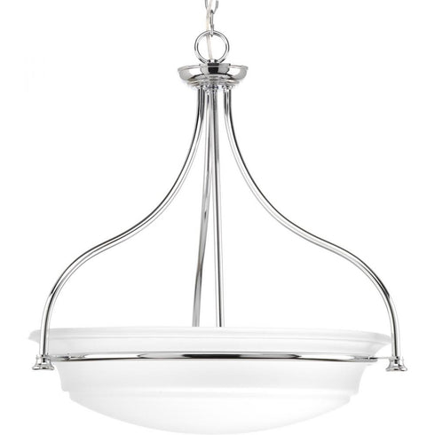 Progress 3 Light Tinsley Inverted Pendant in Polished Chrome Finish Model: P500062-015