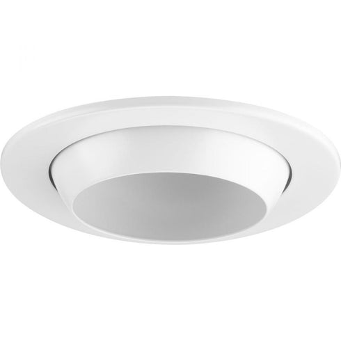 Progress 4 Inch Recessed Trim P804003 028 4IN EYEBALL TRIM in Satin White Finish Model: P804003-028