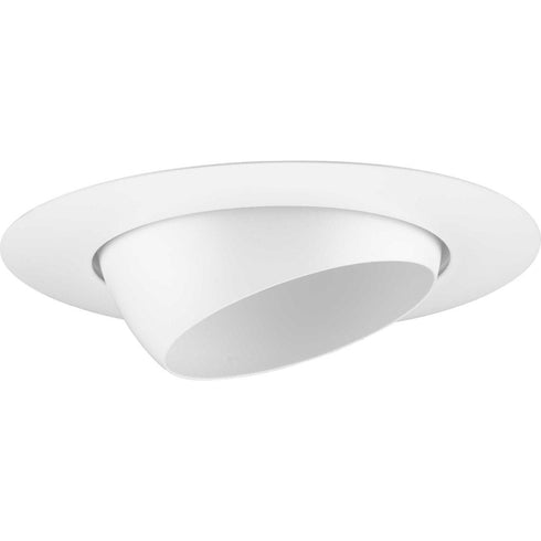 Progress 6 Inch Eyeball Trim For 6 Inch Housing P800020 028 EYEBALL RECESSED TRIM in Satin White Finish Model: P800020-028