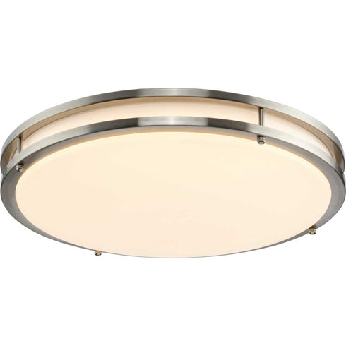 Progress Abide LED Abide Collection 5 CCT Integrated LED in Brushed Nickel Contemporary 17.7 Inch Large Flush Mount Light Model: P350276-009-CS