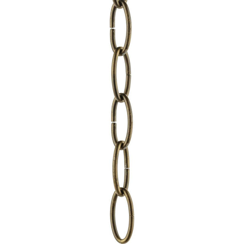 Progress Accessory Chain P8758 163 4FT OF 9 GAUGE CHAIN in Vintage Brass Finish Model: P8758-163