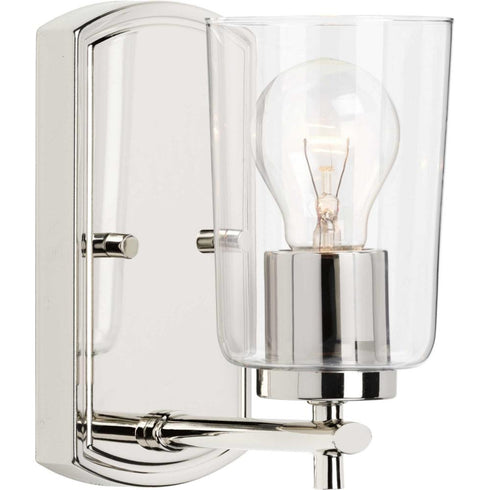 Progress Adley P300154 009 1 60 Watt MED BATH BRACKET in Brushed Nickel Finish Model: P300154-009