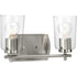 Progress Adley P300155 009 2 60 Watt MED BATH BRACKET in Brushed Nickel Finish Model: P300155-009