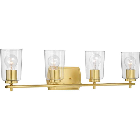 Progress Adley P300157 009 4 60 Watt MED BATH BRACKET in Brushed Nickel Finish Model: P300157-009