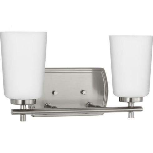 Progress Adley P300466 009 2 Light BATH in Brushed Nickel Finish Model: P300466-009
